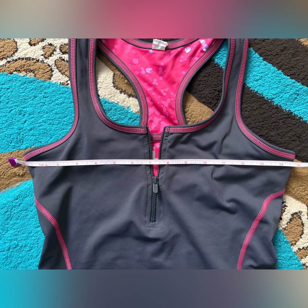 Fila Charcoal and Pink Performance Tank - Picture 5 of 8